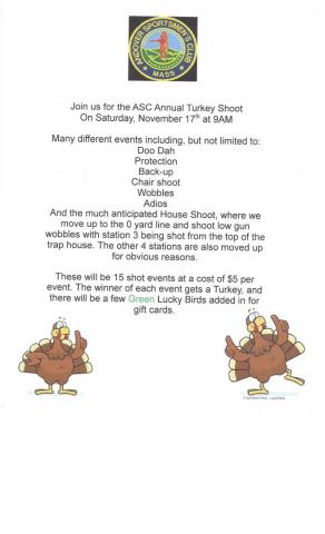 turkey trap shoot annual november